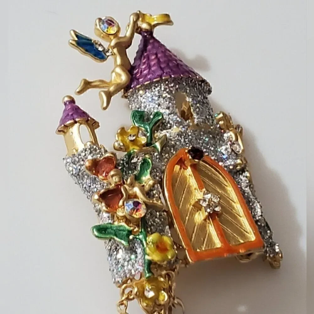 Fairy castle Austrian bezel crystals sparkly Rhinestones New Big kitchy princess